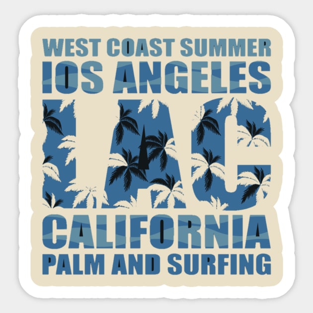 California beach Sticker by FunnyHedgehog